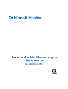 Probe-Handbuch für Überwachung von SQL