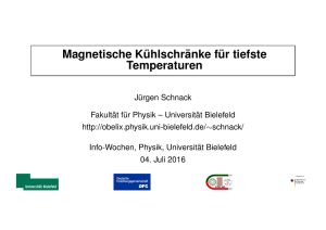 Magnetische Kühlschränke für tiefste Temperaturen