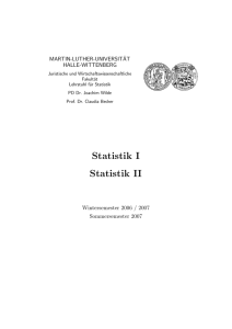 Statistik I Statistik II