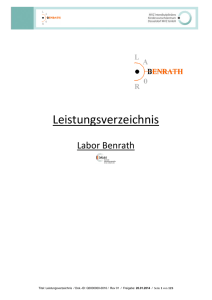 Leistungsverzeichnis