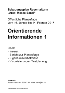 Auflagegegenstand zur - Planungsamt des Kantons Basel