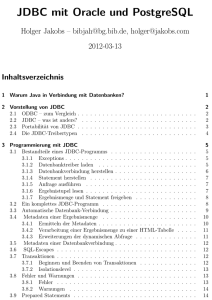 JDBC mit Oracle und PostgreSQL