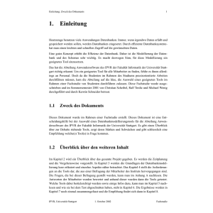 1. Einleitung - Institut für Parallele und Verteilte Systeme