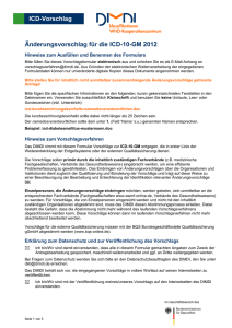 ICD-Vorschlag - Initiative Qualit&auml;tsmedizin