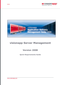 visionapp Server Management Version 2008