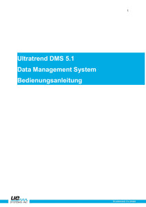 Ultratrend DMS 5.1 Data Management System Bedienungsanleitung