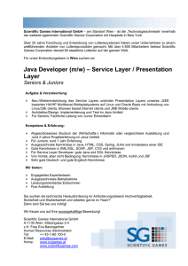 Java Developer (m/w) – Service Layer / Presentation Layer