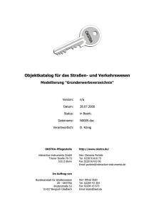 Objektkatalog für das Straßen- und Verkehrswesen