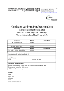 Handbuch der Primärprobenentnahme