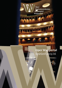 Oper Wuppertal Spielzeit 2015/16