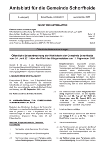 Amtsblatt für die Gemeinde Schorfheide