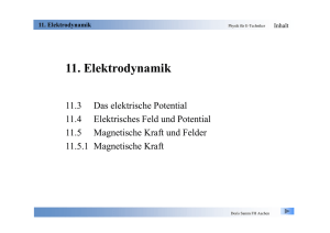 11.4 Das elektrische Potential - physik.fh
