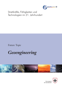 Future Topic Geo-Engineering