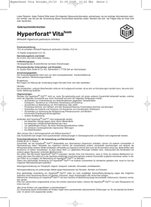 Gebrauchsinformation Hyperforat® Vitahom