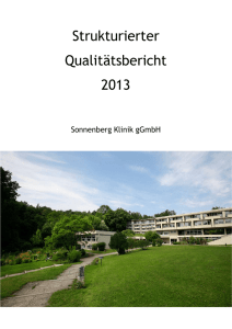 Strukturierter Qualitätsbericht 2013
