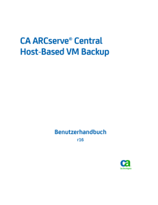 CA ARCserve Central Host-Based VM Backup