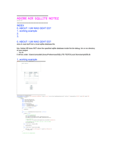 ADOBE AIR SQLLITE NOTEZ