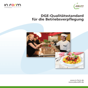 DGE-Qualitätsstandard für die Betriebsverpflegung