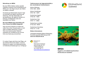 MRSA-Patienteninformation-Hygiene Flyer