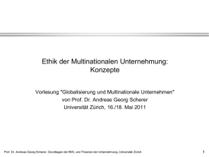 Globalisierung und Multinationale Unternehmen