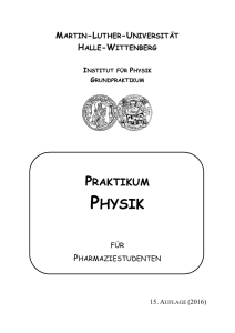 Institut für Physik - Martin-Luther-Universität Halle