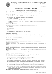 Theoretische Informatik 2, SS 2009