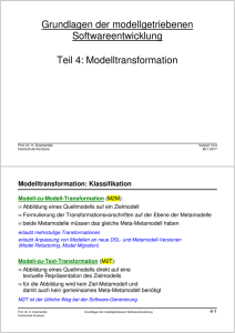 Grundlagen der modellgetriebenen Softwareentwicklung Teil 4