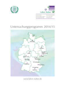 Untersuchungsprogramm 2014/15