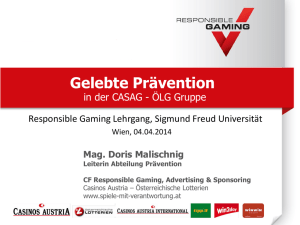 Gelebte Pr&auml;vention - Sigmund Freud Privatuniversit&auml;t