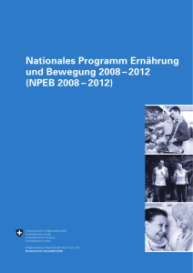 Nationales Programm Ernährung und Bewegung 2008