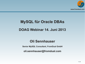 MySQL für Oracle DBAs