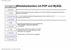 Webdatenbanken mit MySQL