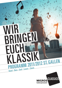 Programm 2011/2012 st.gallen - Migros-Kulturprozent