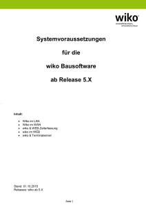 Systemvoraussetzungen für die wiko Bausoftware ab