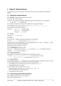 2. Höhere Datenstrukturen