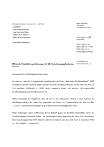 Unterlassungsaufforderung der AfD gegen OB Reker