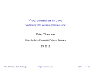 Programmieren in Java - Vorlesung 06: Webprogrammierung
