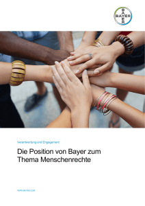 Die Position von Bayer zum Thema Menschenrechte