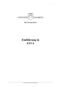 Einführung in JAVA