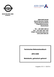 Technisches Referenzhandbuch APCI-2200 - ADDI-DATA