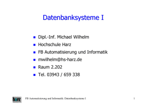 Datenbanksysteme I