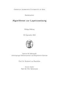 Algorithmen zur Layerzuweisung - Christian-Albrechts