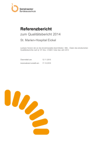 St. Marien Hospital Eickel Referenzbericht 2014