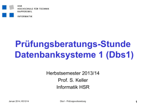 Datenbanksysteme 2 - HSR-Wiki