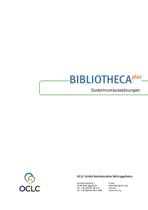 Systemvoraussetzungen BIBLIOTHECAplus V6.1