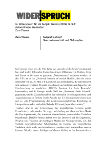 Zum Thema - Widerspruch - Münchner Zeitschrift für Philosophie