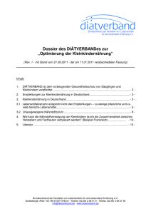 Dossier des DIÄTVERBANDes zur „Optimierung