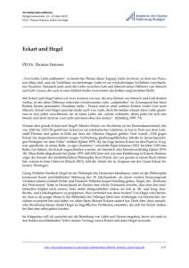 Eckart und Hegel - Akademie der Diözese Rottenburg