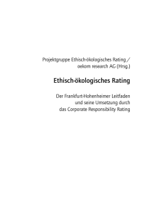 Ethisch-ökologisches Rating