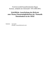 Seminararbeit zum Thema Datenbanken